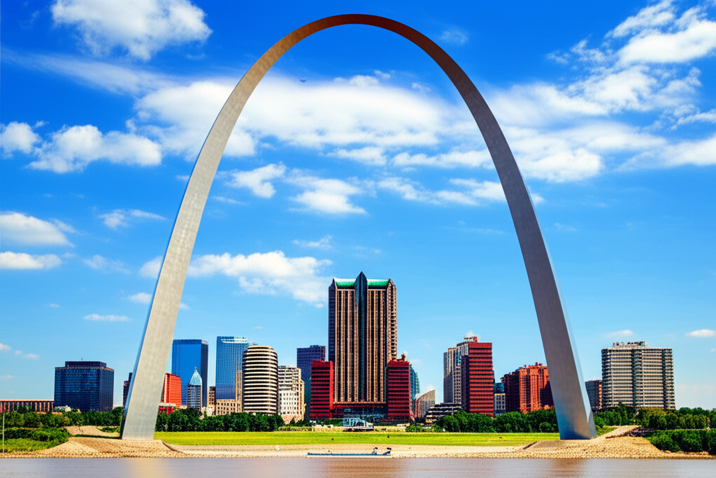 St. Louis skyline with Gateway Arch